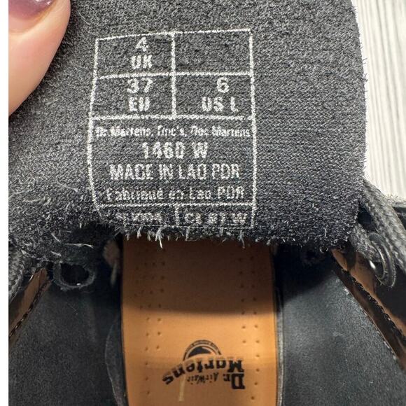 Dr. Martens 1460 W‎ Patent Leather Boots L Black Patent Lamper Women's Size 6 - Picture 10 of 10